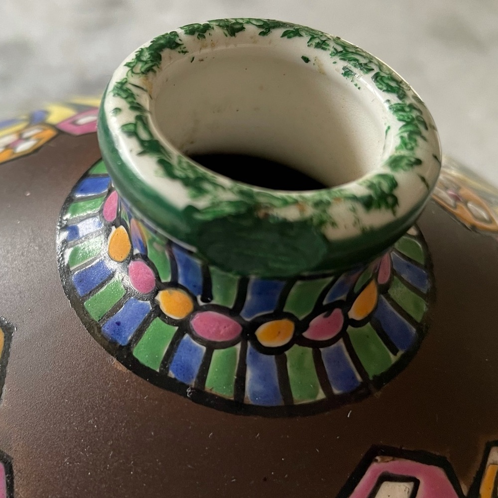 Antique hand painted vase - Picture 11 of 14